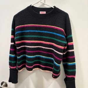 kate spade Black Multicolor Striped Sweater